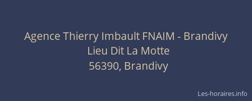 Agence Thierry Imbault FNAIM - Brandivy