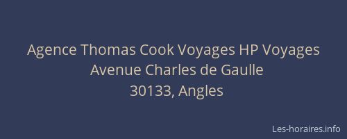 Agence Thomas Cook Voyages HP Voyages