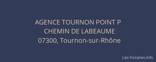 AGENCE TOURNON POINT P