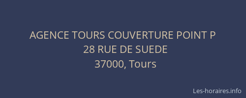 AGENCE TOURS COUVERTURE POINT P
