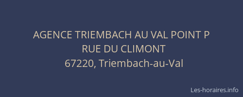 AGENCE TRIEMBACH AU VAL POINT P