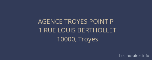 AGENCE TROYES POINT P