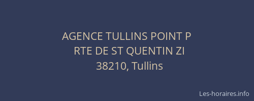 AGENCE TULLINS POINT P