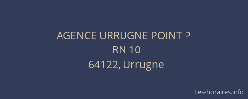 AGENCE URRUGNE POINT P