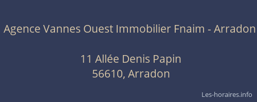 Agence Vannes Ouest Immobilier Fnaim - Arradon