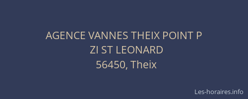 AGENCE VANNES THEIX POINT P