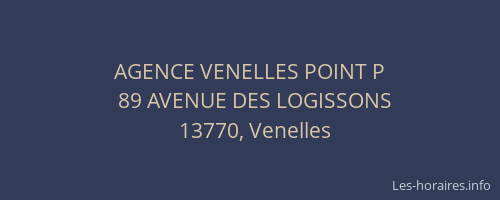 AGENCE VENELLES POINT P