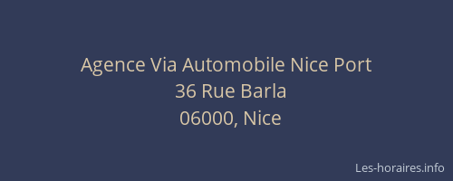 Agence Via Automobile Nice Port