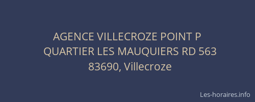 AGENCE VILLECROZE POINT P