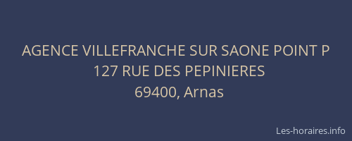 AGENCE VILLEFRANCHE SUR SAONE POINT P