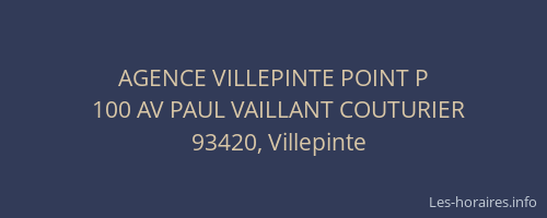 AGENCE VILLEPINTE POINT P