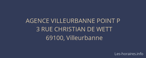 AGENCE VILLEURBANNE POINT P