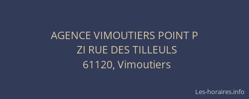 AGENCE VIMOUTIERS POINT P
