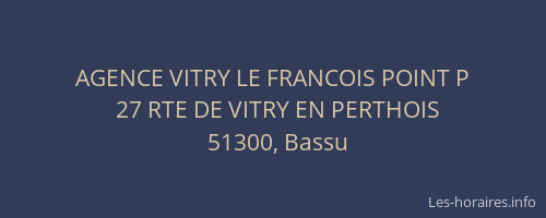 AGENCE VITRY LE FRANCOIS POINT P