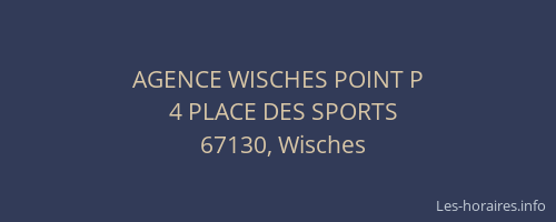 AGENCE WISCHES POINT P
