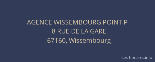 AGENCE WISSEMBOURG POINT P