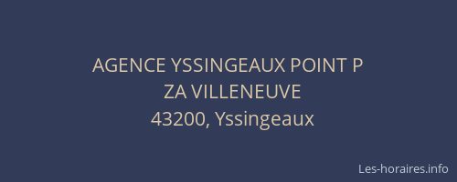 AGENCE YSSINGEAUX POINT P