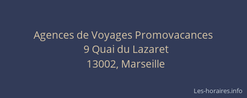 Agences de Voyages Promovacances