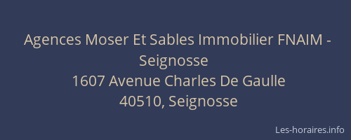 Agences Moser Et Sables Immobilier FNAIM - Seignosse