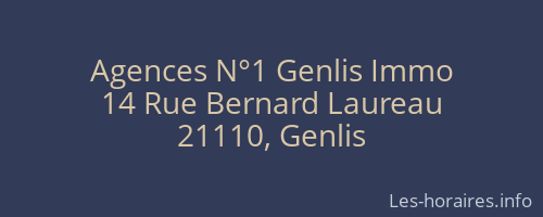 Agences N°1 Genlis Immo