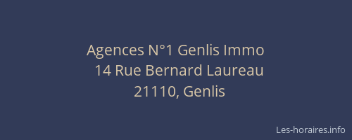 Agences N&deg;1 Genlis Immo