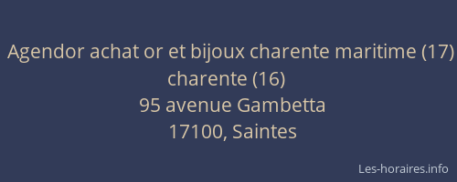 Agendor achat or et bijoux charente maritime (17) charente (16)