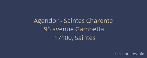 Agendor - Saintes Charente