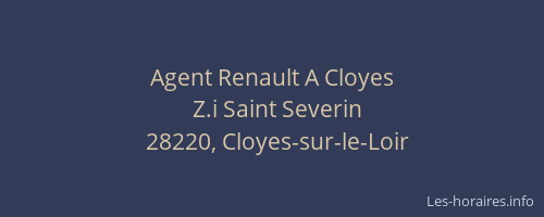 Agent Renault A Cloyes