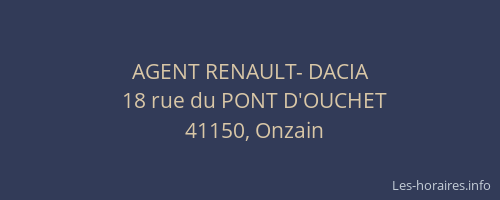 AGENT RENAULT- DACIA