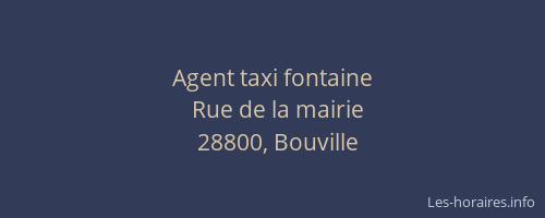 Agent taxi fontaine