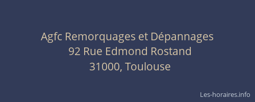 Agfc Remorquages et Dépannages