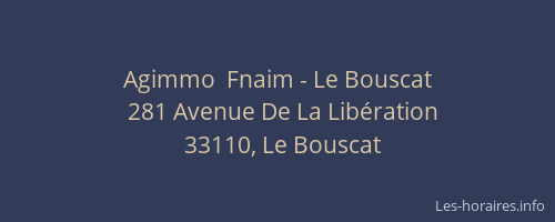 Agimmo  Fnaim - Le Bouscat