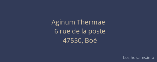 Aginum Thermae
