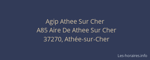 Agip Athee Sur Cher