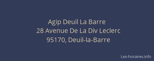 Agip Deuil La Barre
