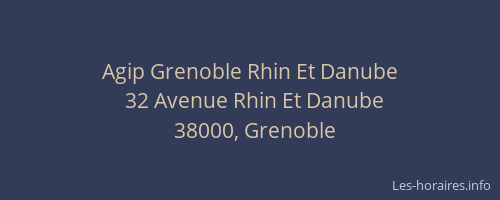 Agip Grenoble Rhin Et Danube
