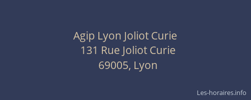 Agip Lyon Joliot Curie
