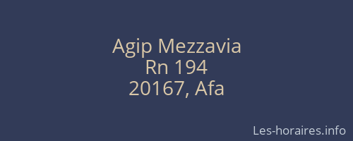 Agip Mezzavia