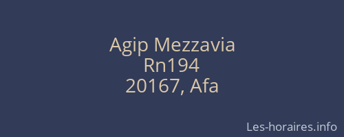 Agip Mezzavia