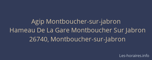 Agip Montboucher-sur-jabron