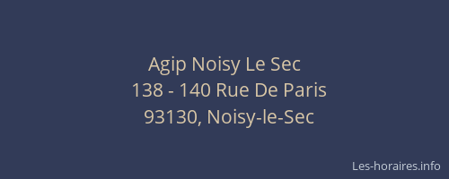 Agip Noisy Le Sec