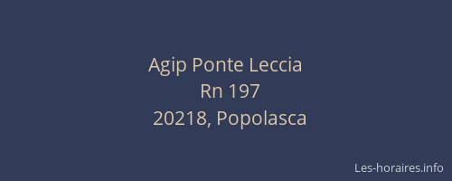 Agip Ponte Leccia