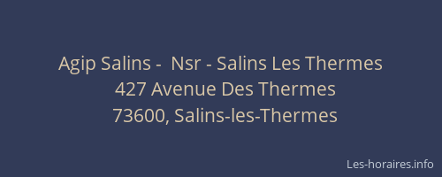 Agip Salins -  Nsr - Salins Les Thermes