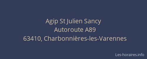 Agip St Julien Sancy