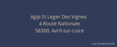Agip St Leger Des Vignes