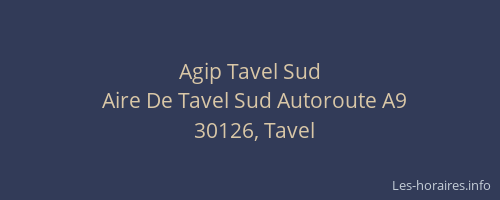 Agip Tavel Sud