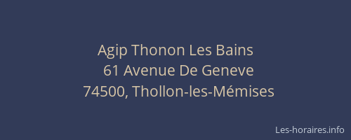 Agip Thonon Les Bains