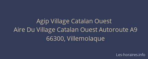 Agip Village Catalan Ouest