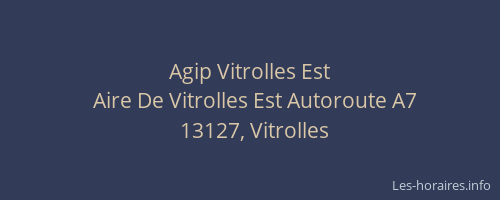Agip Vitrolles Est