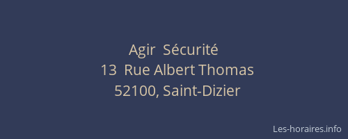 Agir  Sécurité